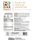 UNLEASH'D ORGANIC polvo en mano mostrando textura fina y pura