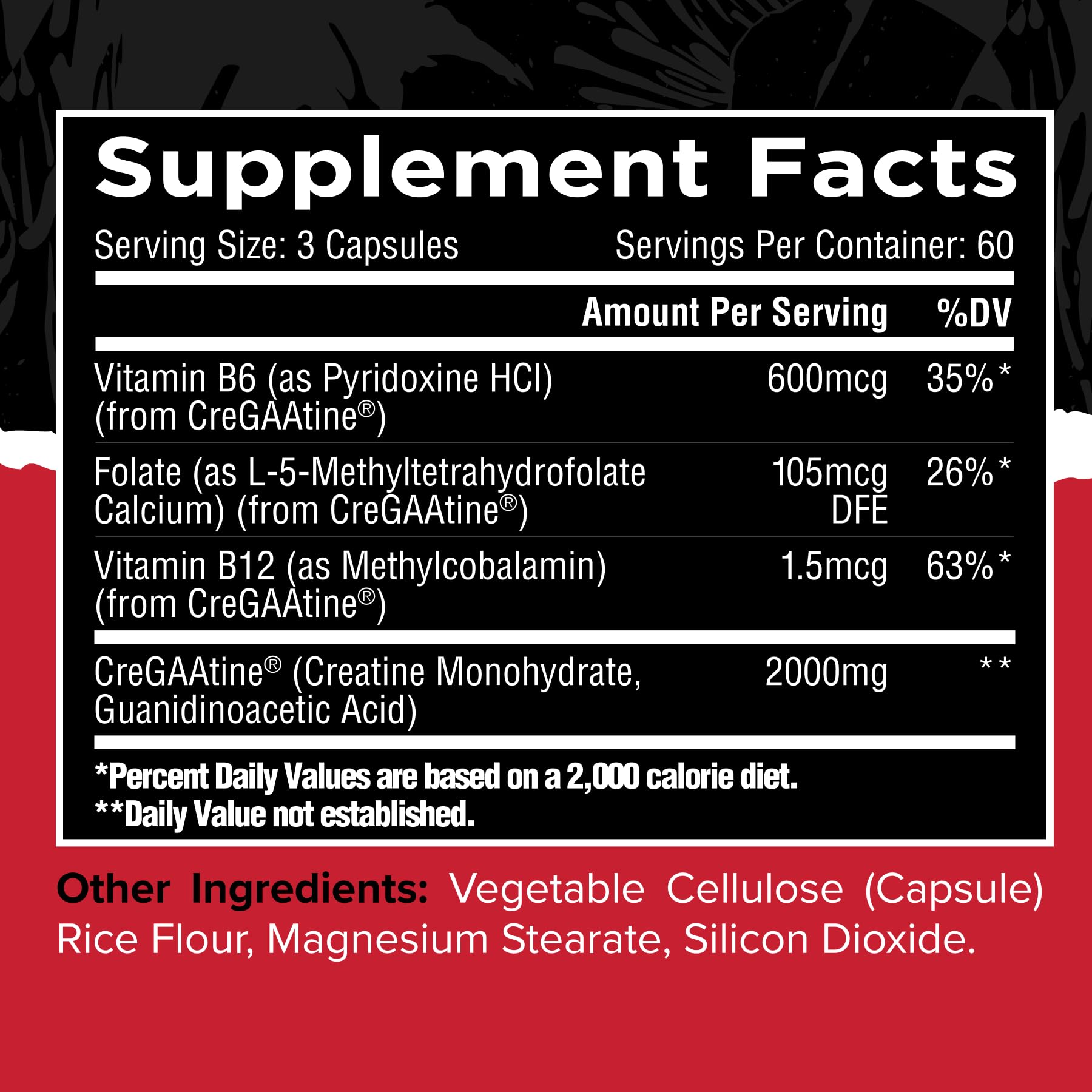 Unmatched CreGAAtine detalle de cápsulas que resalta pureza y textura