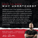 Escena en gimnasio con Unmatched CreGAAtine destacando rendimiento