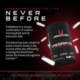 Unmatched CreGAAtine etiqueta con ingredientes que garantiza transparencia