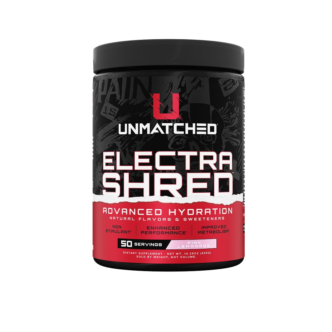 Unmatched ElectraShred envase frontal mostrando presentación y sirve