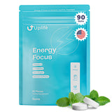 UPLIFE empaque frontal mostrando 90 piezas y beneficios principales