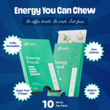 Uplife mints abiertos mostrando las pastillas, acceso rápido a energía