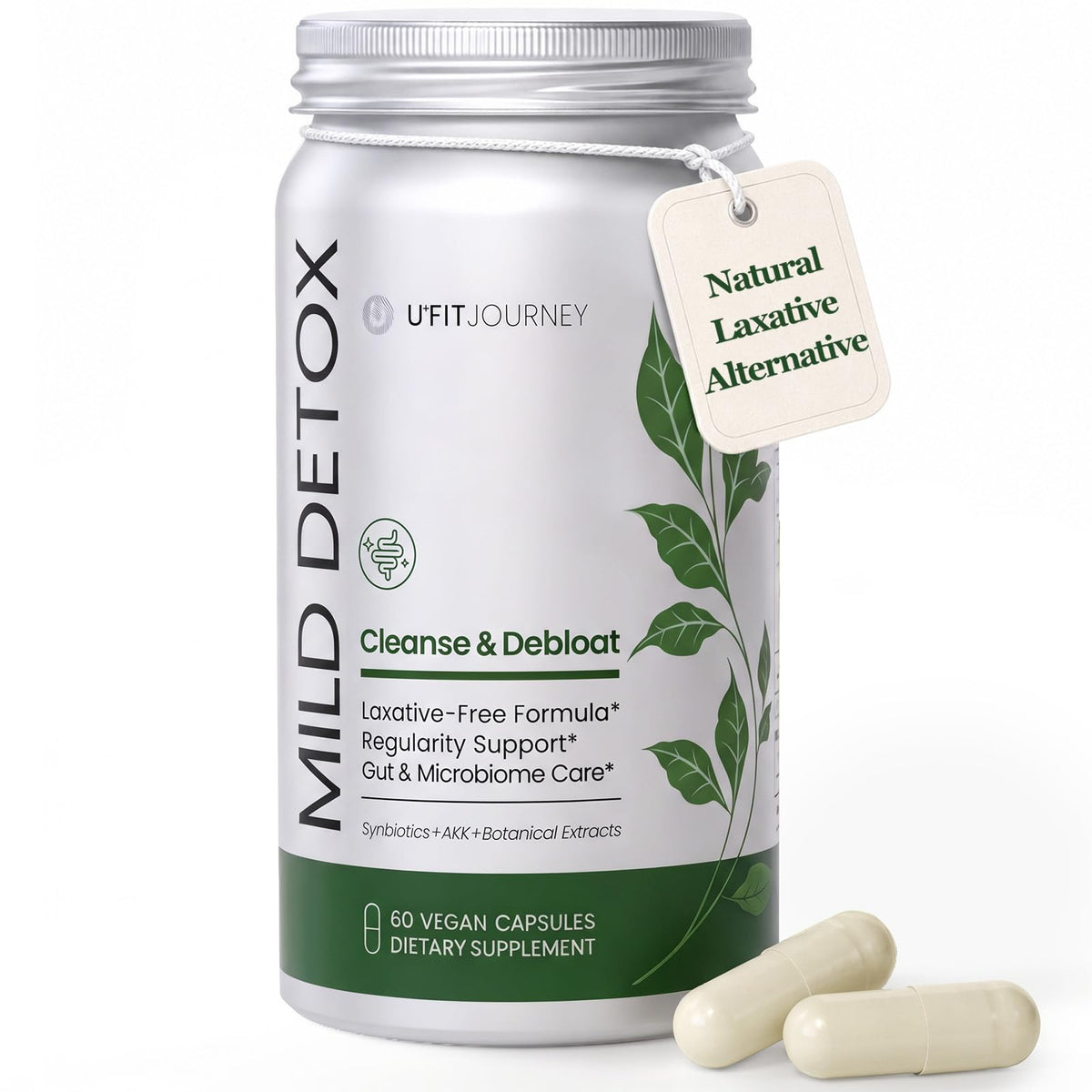 U+FITJOURNEY frente del empaque mostrando botella y diseño claro