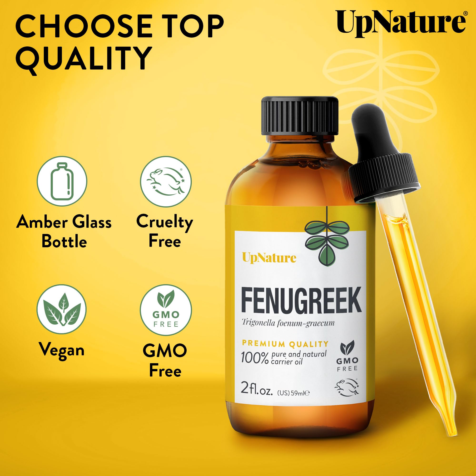 UpNature aceite de fenogreco en ambiente de ritual de cuidado, aroma y relajación