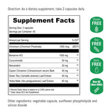UpNourish cápsulas dentro del frasco listadas para dosificación conveniente