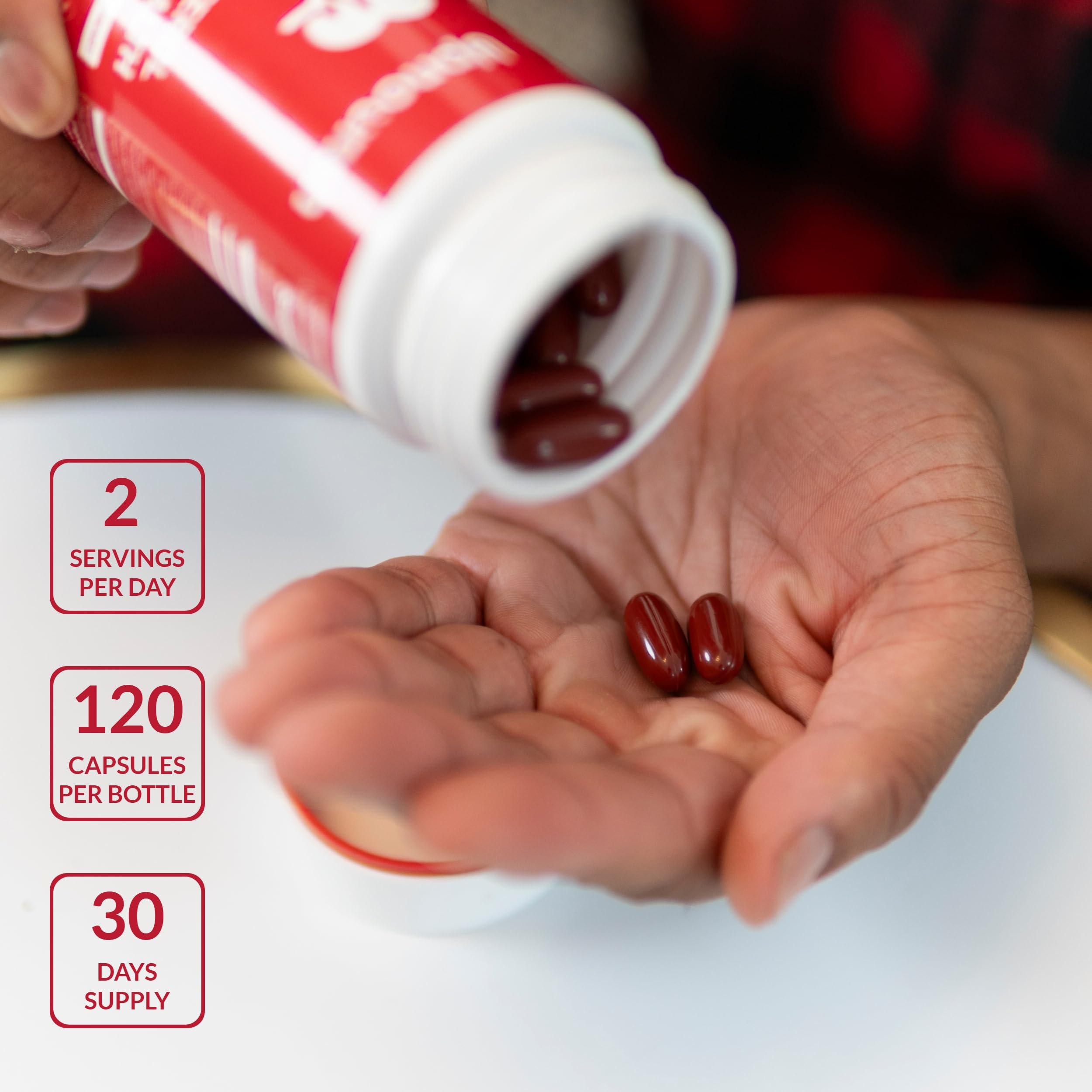 UpNourish cápsulas alineadas destacando calidad y recubrimiento brillante