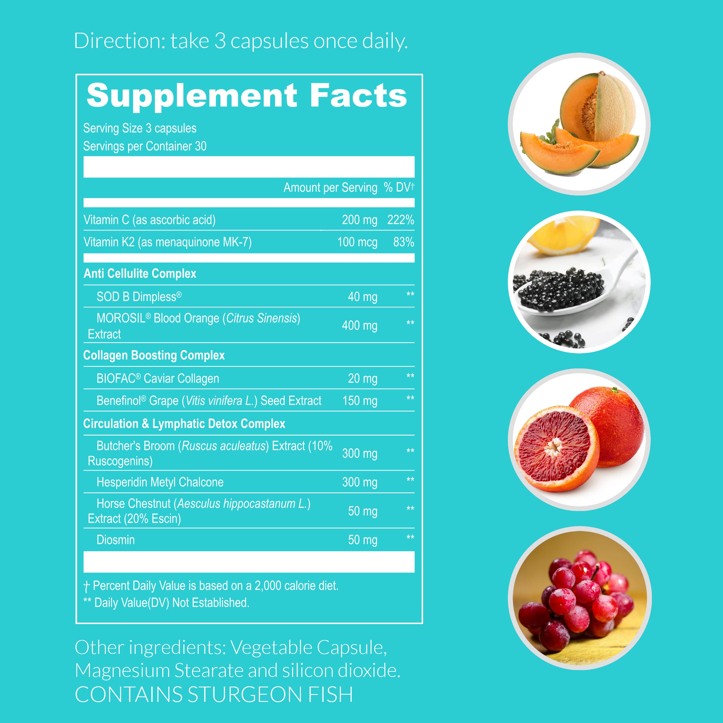 UpNourish cápsula semi-transparente resaltando formulación concentrada