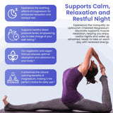 UpNourish producto en escena de relajación nocturna para apoyo a la calma