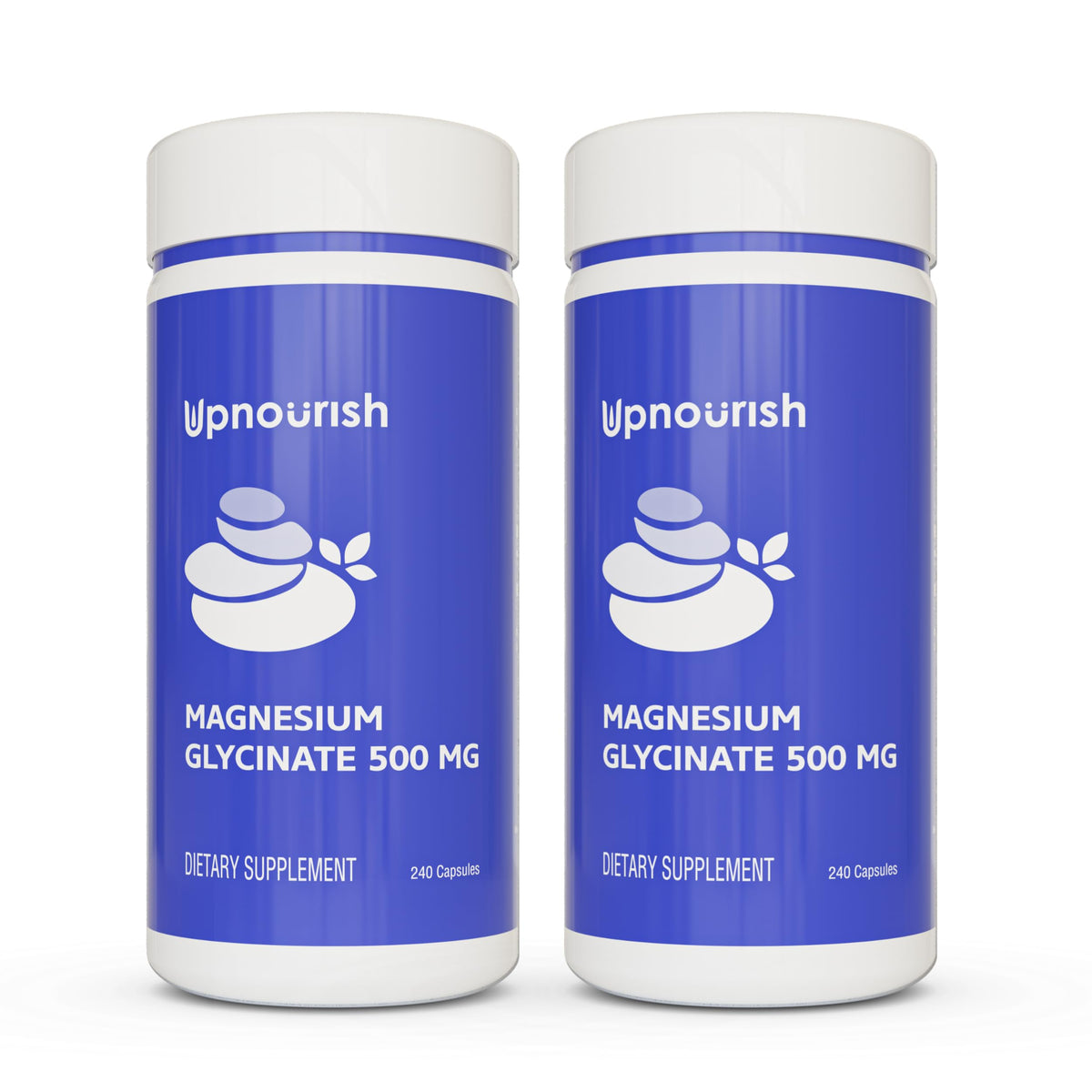 UpNourish frascos delantero mostrando dos envases y ahorro