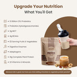 UpNourish mezcla de superfoods visualizando variedad vegetal concentrada