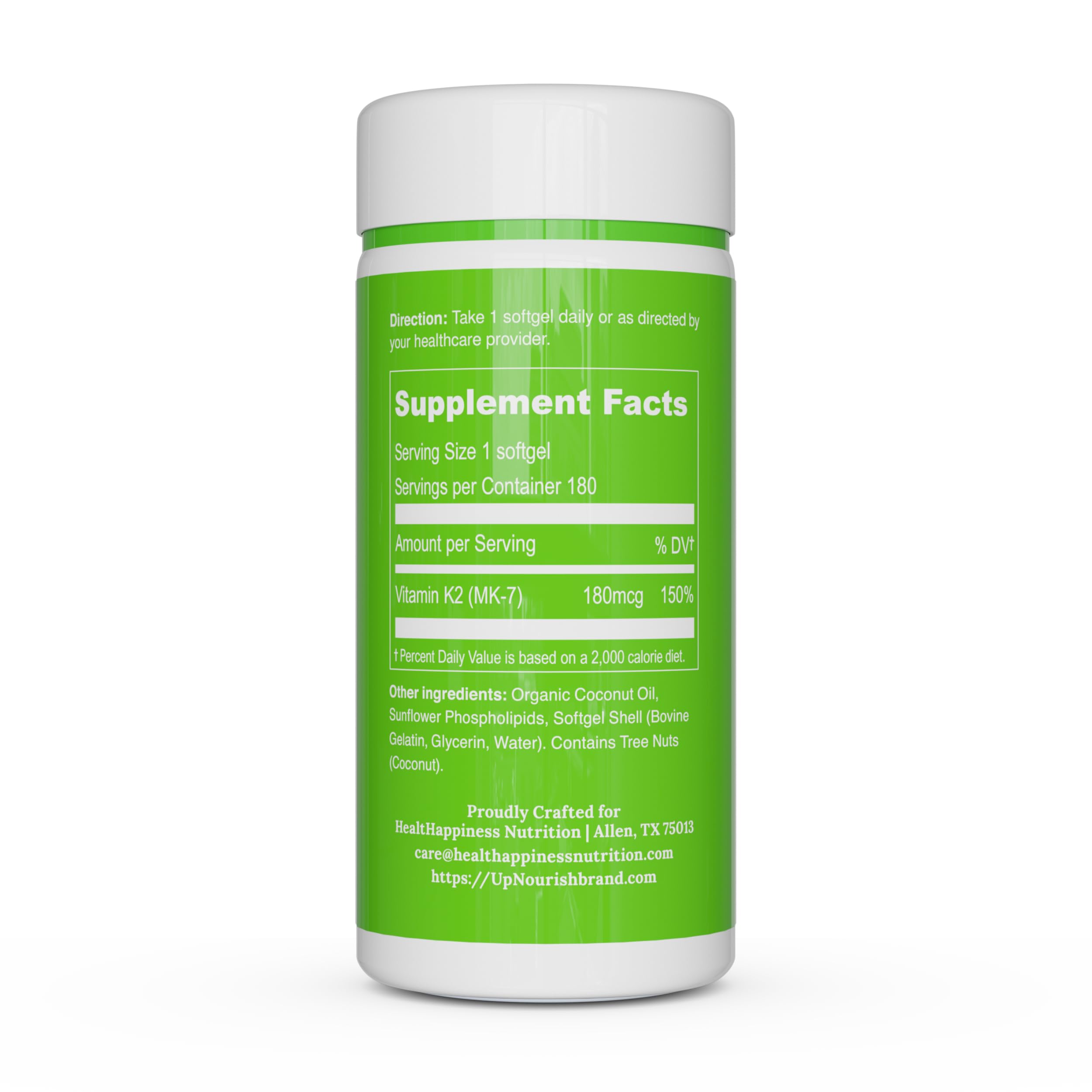 Escena lifestyle en cocina con UpNourish K2 MK7, práctico para la rutina diaria