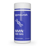 UpNourish frasco frontal mostrando etiqueta clara y beneficios