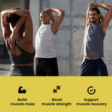UpNourish, uso en gimnasio con botella para mezcla instantánea