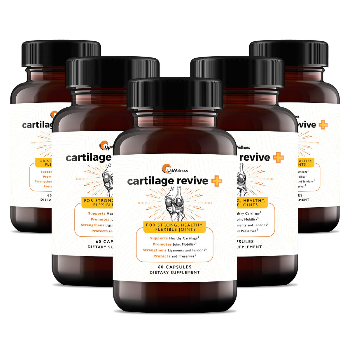 UpWellness frasco frontal del producto mostrando etiqueta y beneficios