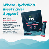 UpWellness LTV polvo textura cercana que destaca pureza y mezcla rápida