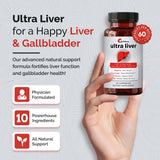 UpWellness cápsulas Ultra Liver primer plano mostrando textura y tamaño