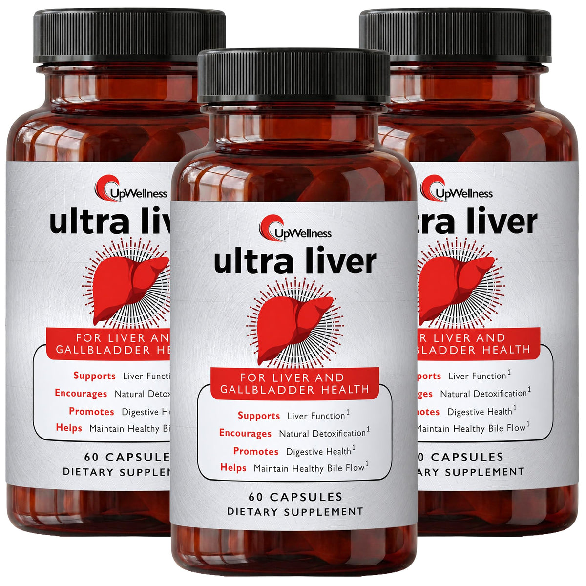 UpWellness Ultra Liver frente del empaque mostrando claridad y confianza