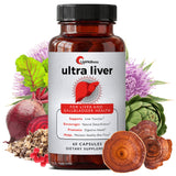 UpWellness Ultra Liver frontal del envase mostrando 60 cápsulas y marca UpWellness, claridad informativa
