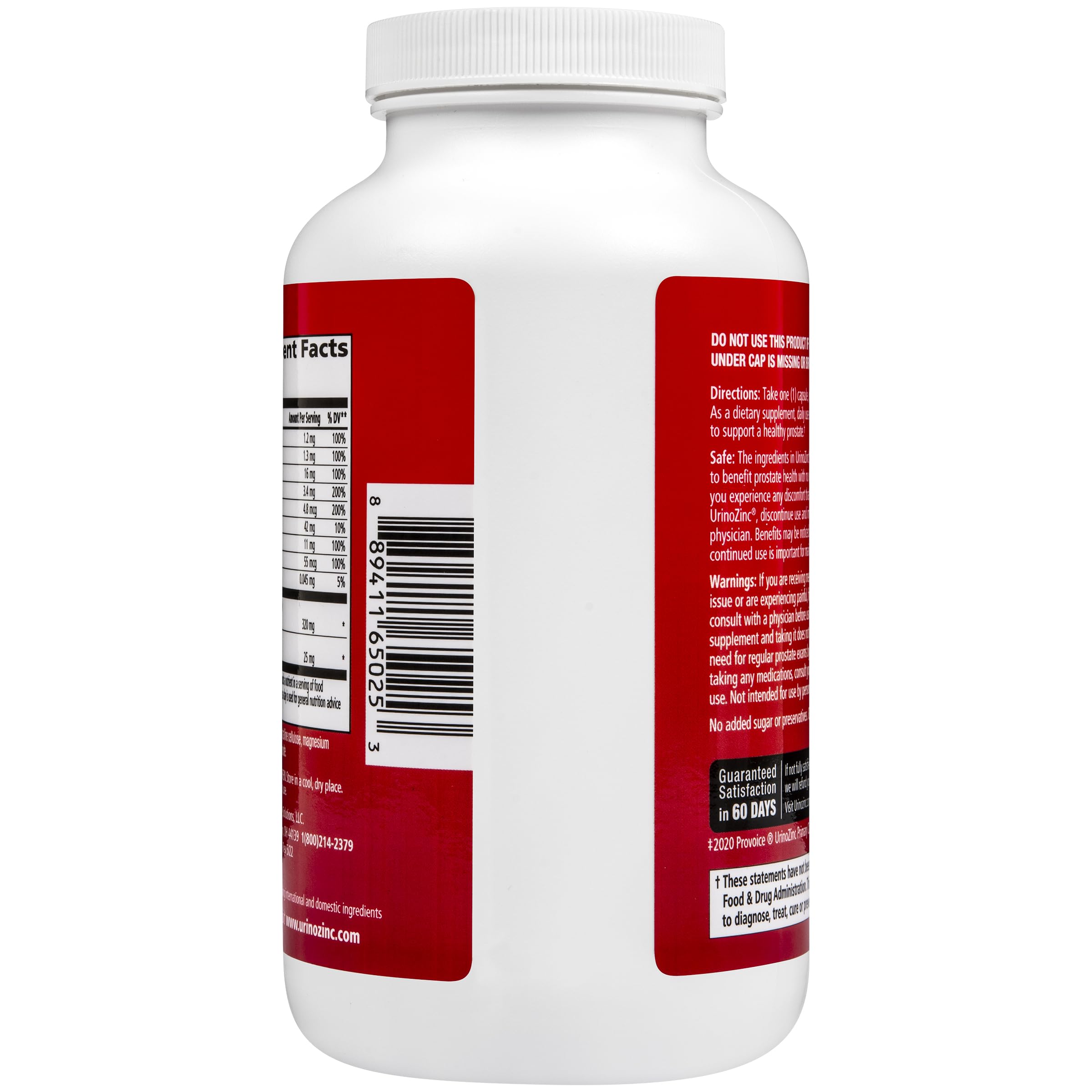 Detalle de cápsula Urinozinc Classic enfatizando ingredientes concentrados y pureza