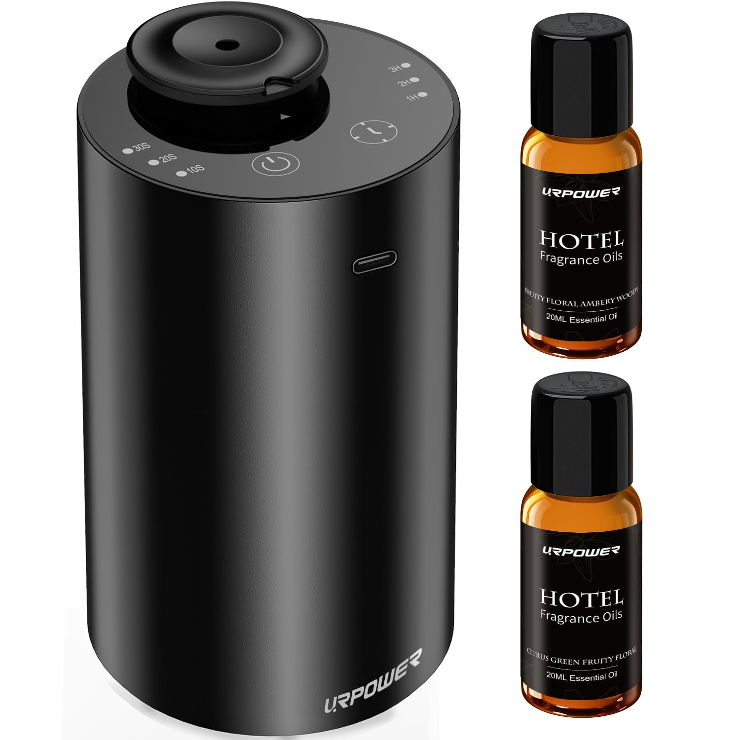 URPOWER difusor frontal negro elegante y portátil para ambientes