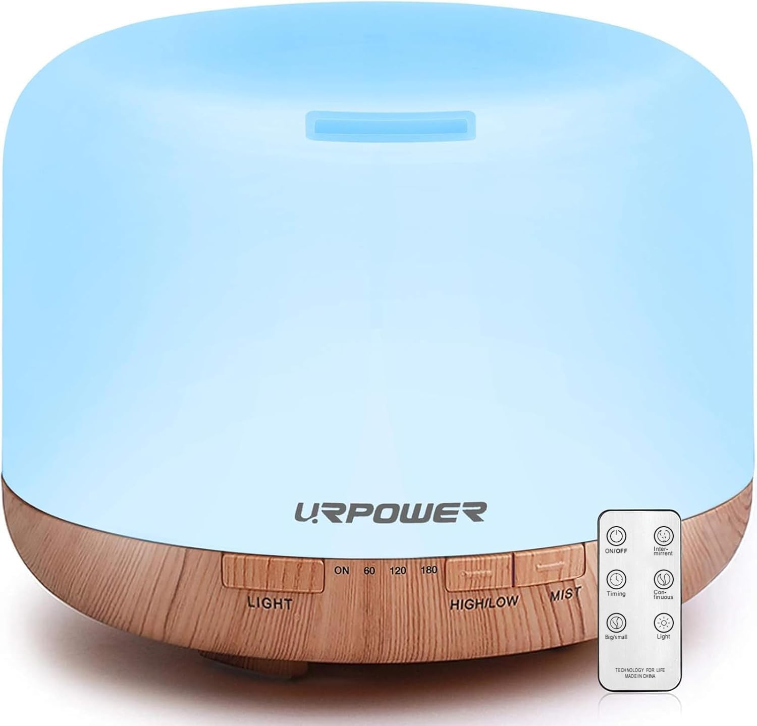 URPOWER vista frontal del difusor mostrando diseño compacto y facilidad de uso