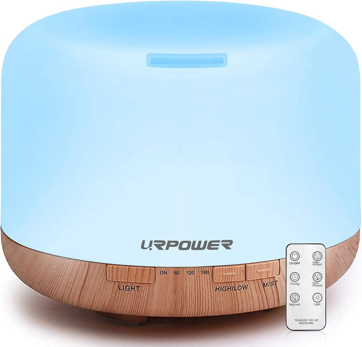 URPOWER vista frontal del difusor mostrando diseño compacto y facilidad de uso