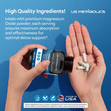 US Metabolics envase de 120 Vcaps mostrado a escala para duración