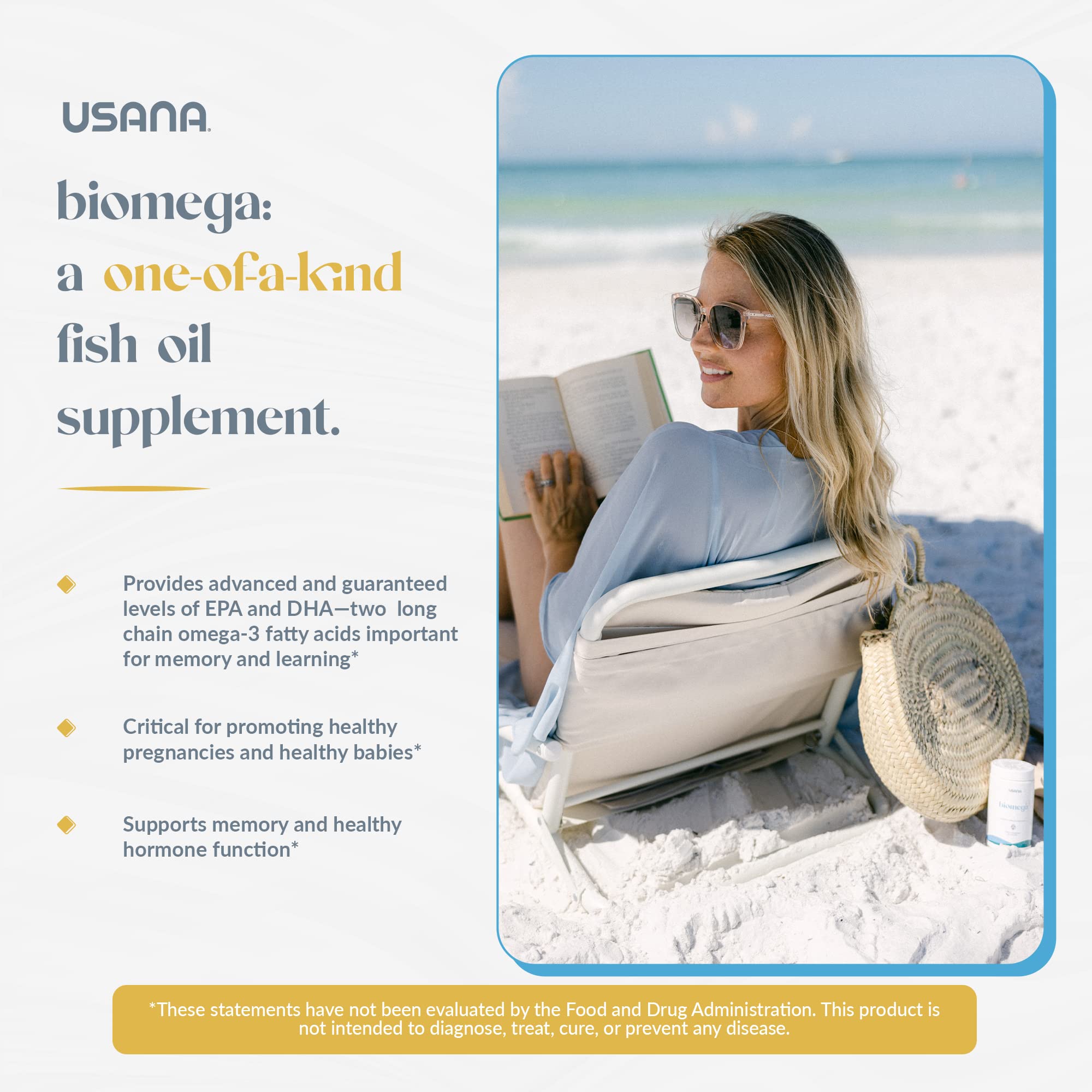 USANA BiOmega en mesa de desayuno, integración en rutina diaria sana