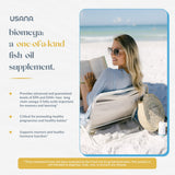 USANA BiOmega en mesa de desayuno, integración en rutina diaria sana