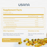 USANA BiOmega etiqueta con ingredientes, transparencia y control de calidad