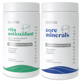 USANA frasco frontal del producto mostrando diseño y cantidad de tabletas