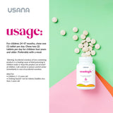 USANA niño tomando tableta en ambiente cotidiano, ejemplifica uso sencillo y práctico