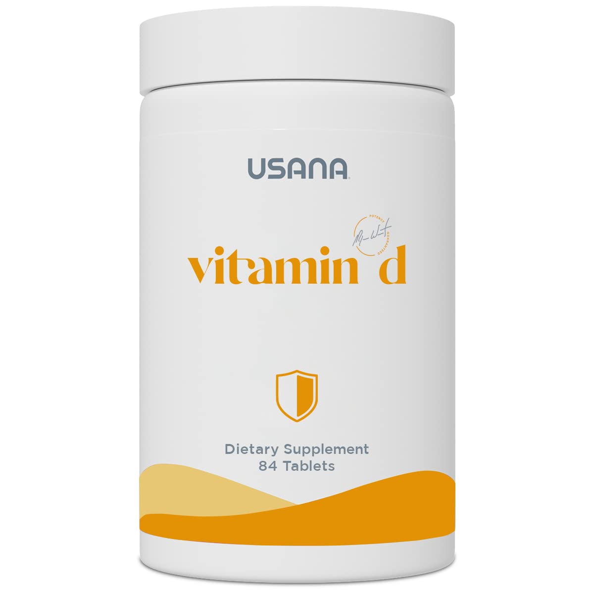 USANA frasco frontal mostrando etiqueta y beneficio de 2,000 IU