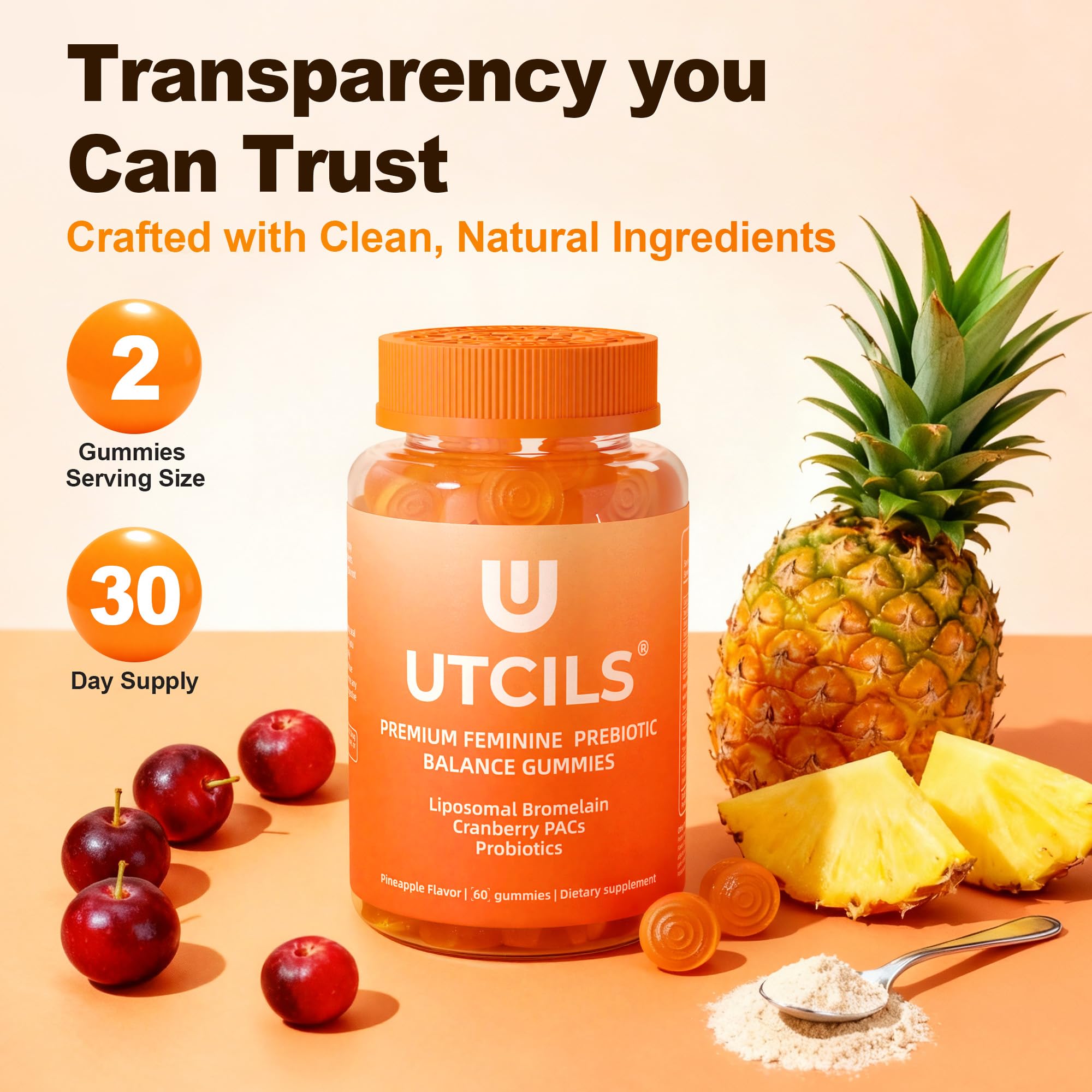 Utcils etiqueta nutricional ampliada con ingredientes dosificados y claros