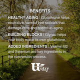 Utzy Naturals cápsula junto a moneda para comparar tamaño práctico