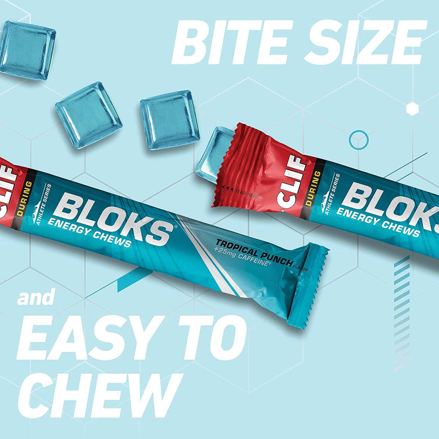 UUX CLIF BLOKS en bicicleta durante entrenamiento, aporta energía rápida