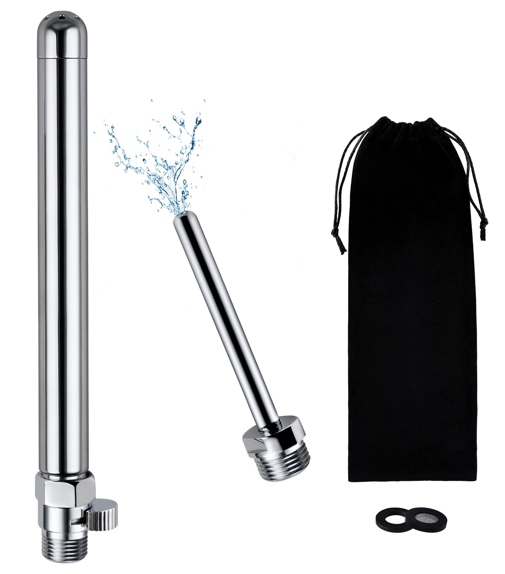 V-Frankness kit frontal en cromo pulido mostrando componentes y portabilidad
