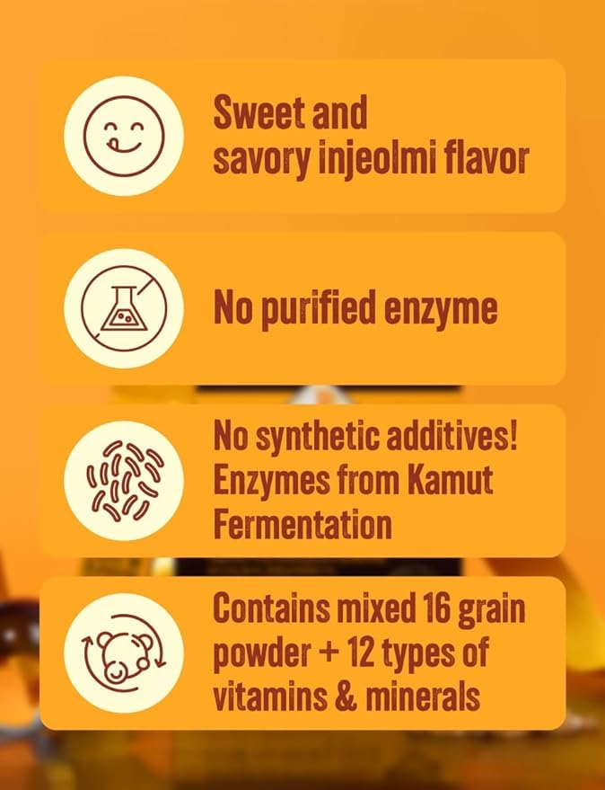 VA비타민마을 textura del polvo de Kamut en primer plano, fácil de disolver