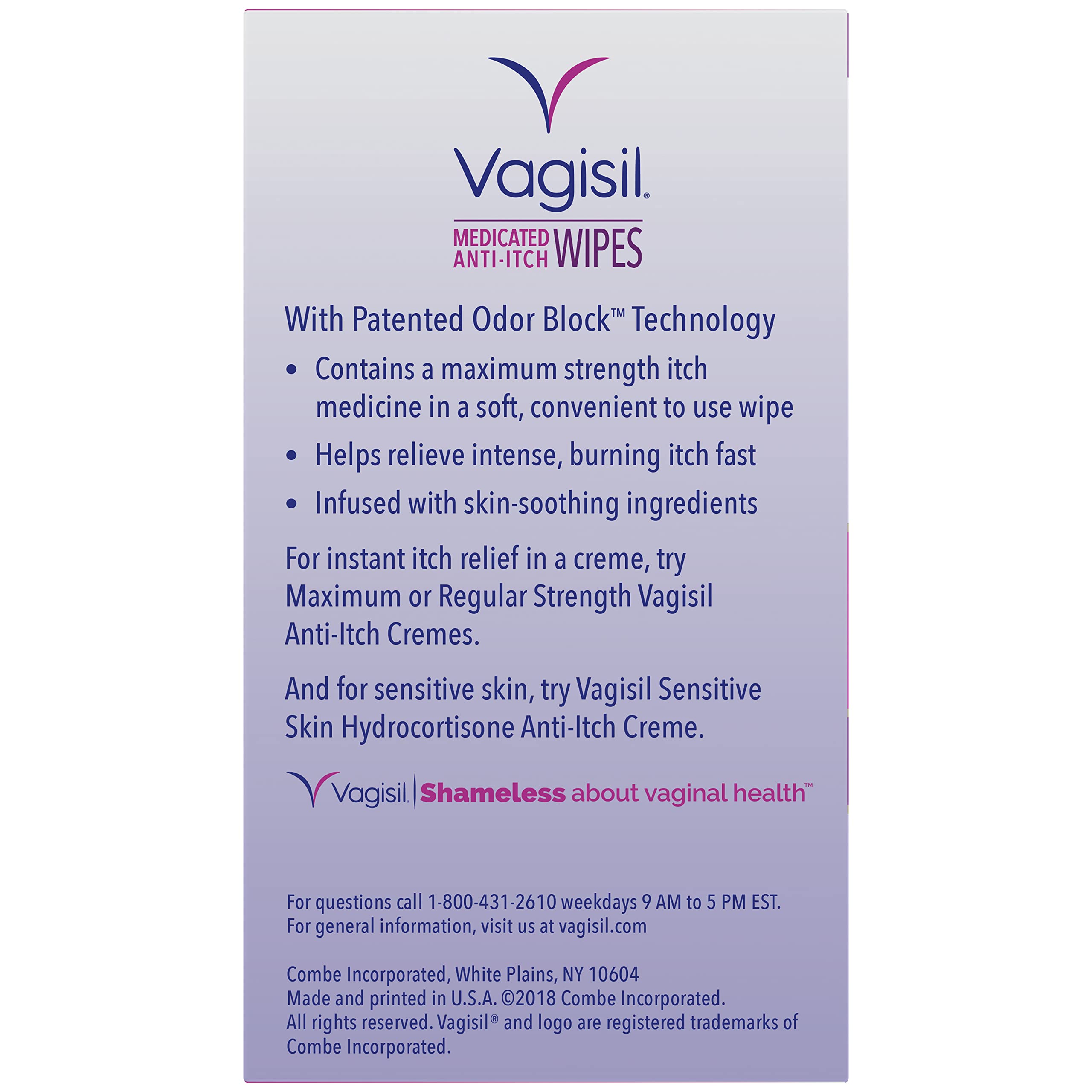 Vagisil etiqueta con ingredientes y tecnologías que evitan olores