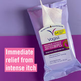Vagisil toallita muestra textura suave y efecto calmante