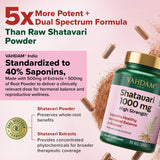 VAHDAM detalle de raíz de Shatavari para origen natural y potencia
