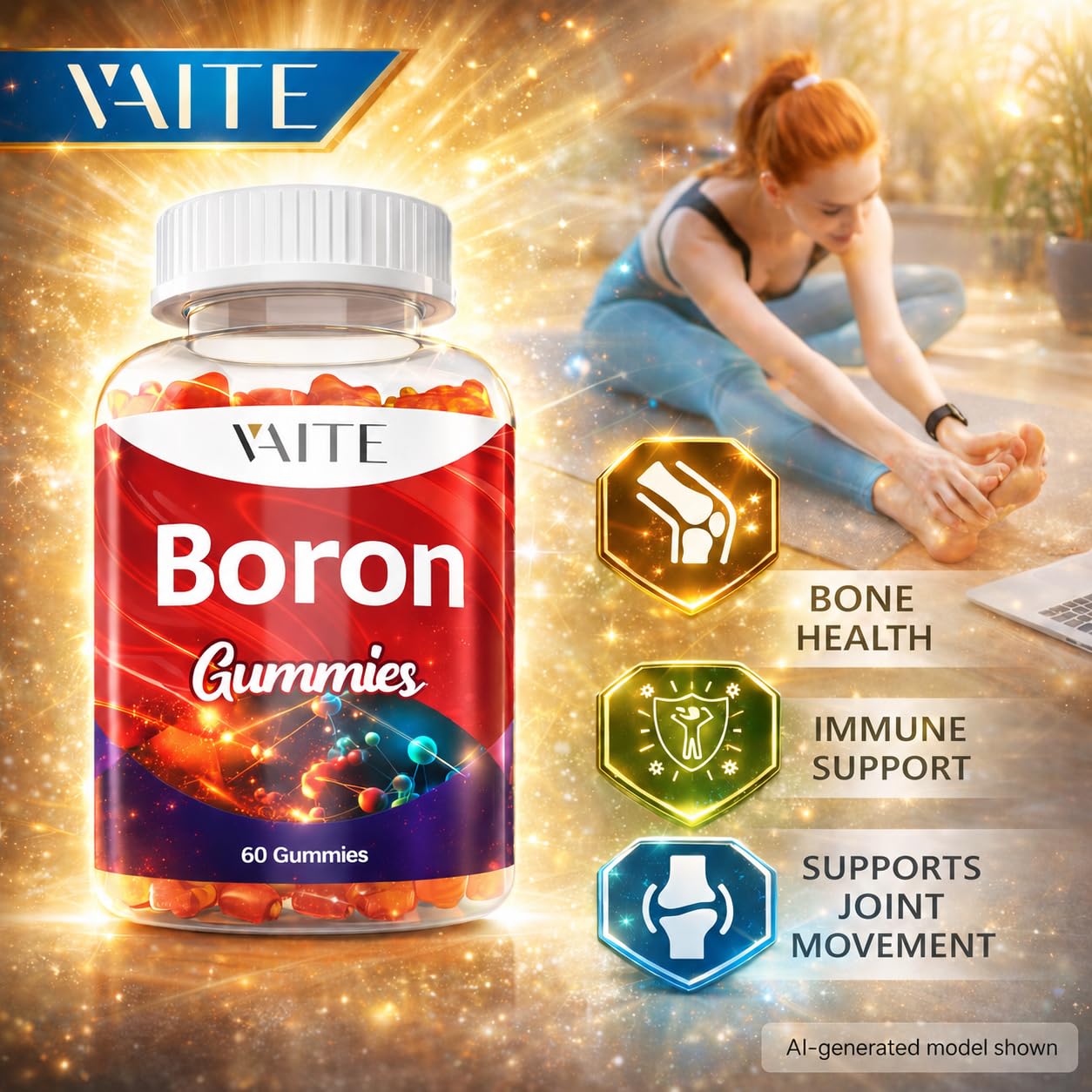 VAITE textura cercana de gomita que muestra color y consistencia agradable