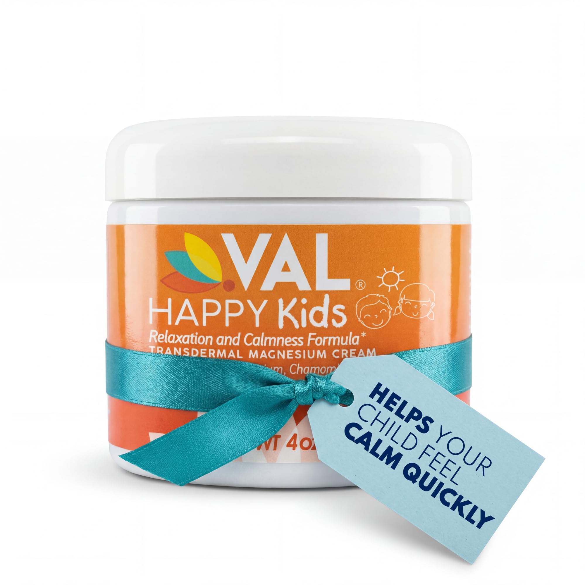 VAL crema junto al roll-on Happy Kids, soporte combinado diario
