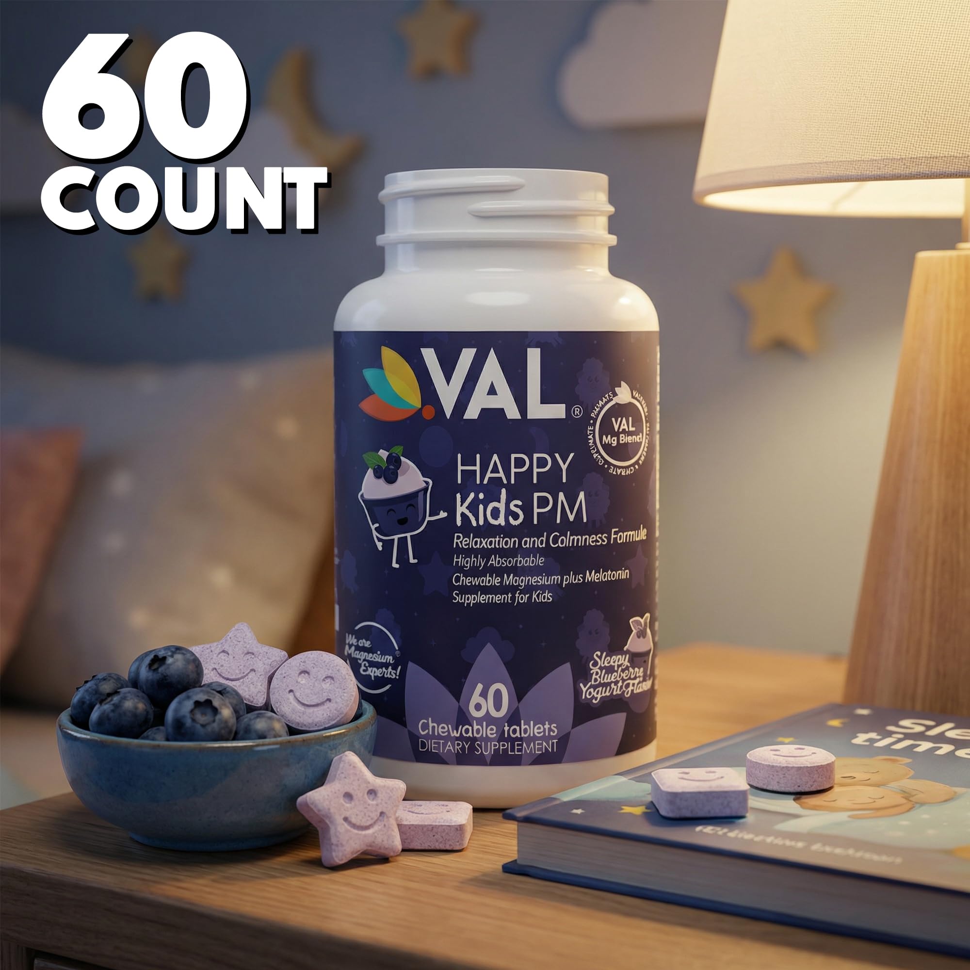 VAL imagen de arándanos y yogurt transmite sabor agradable infantil
