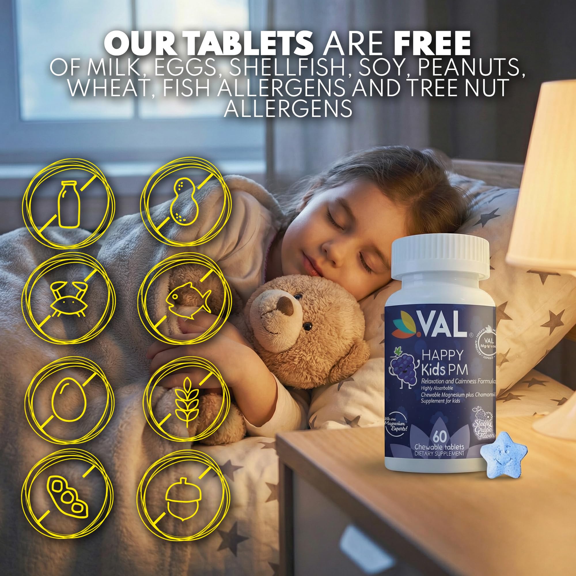 VAL etiqueta nutricional donde se detallan magnesio y vitaminas