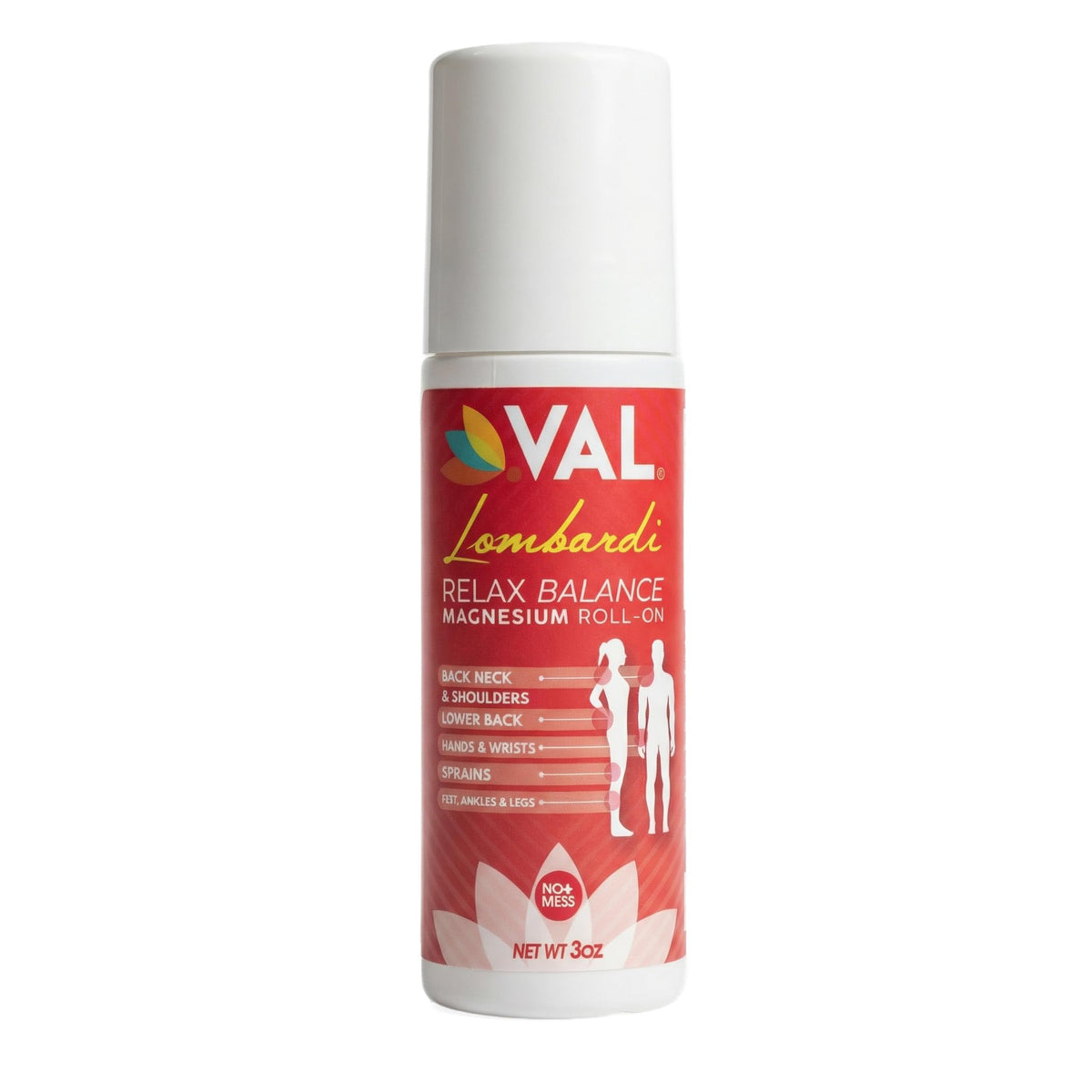 VAL roll-on frontal mostrando etiqueta clara y uso portátil