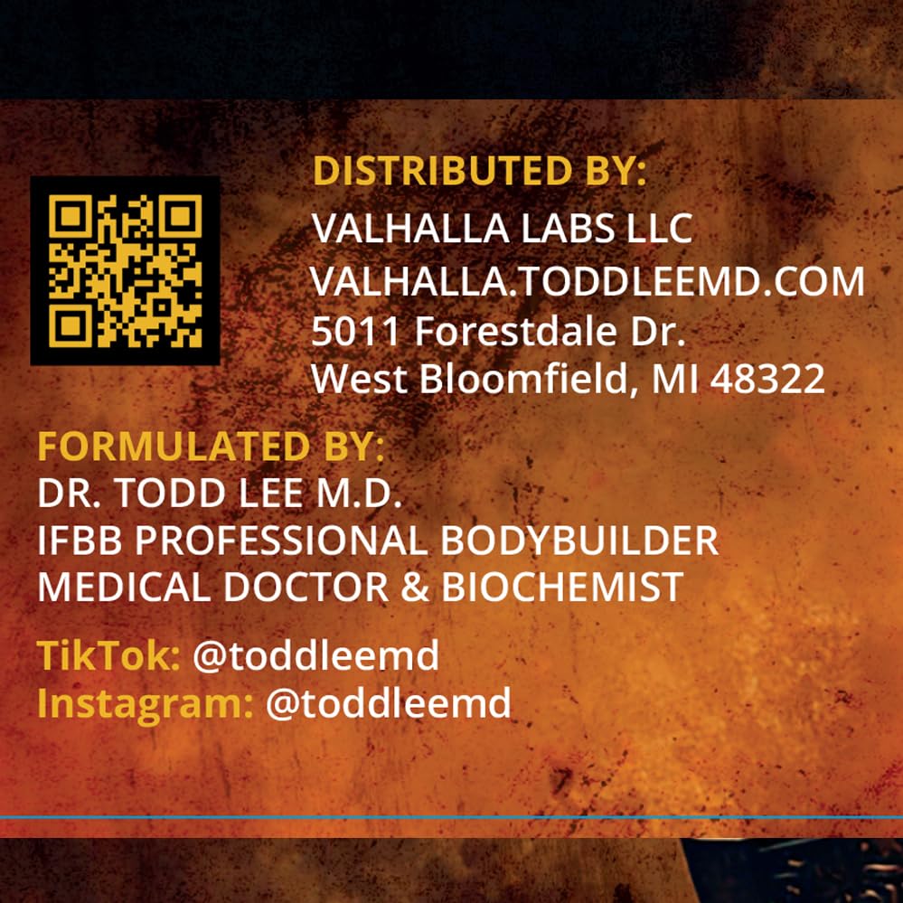 Valhalla Labs Battle Mead etiqueta con HBCD y EAAs, información clara