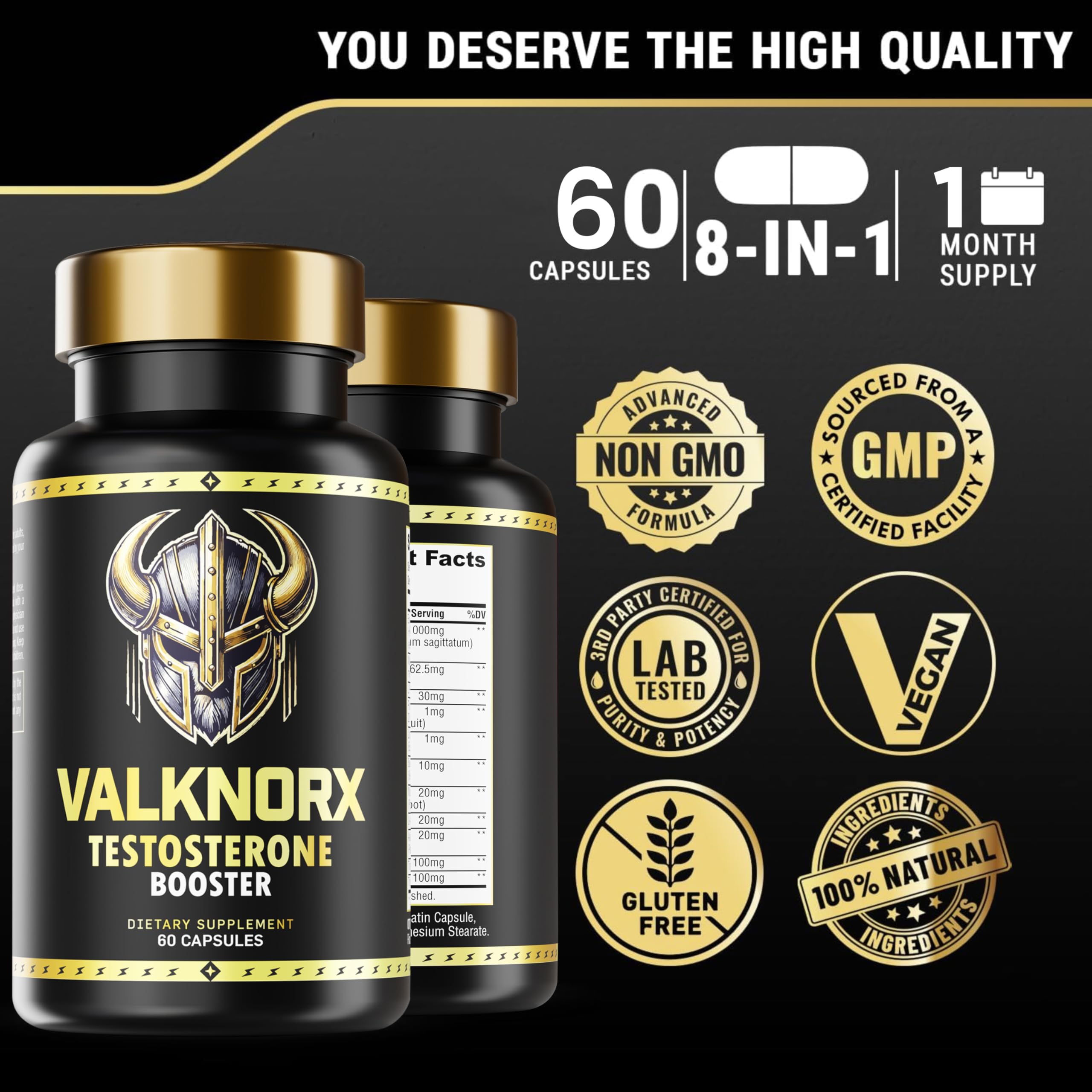 VALKNORX etiqueta nutricional en primer plano para transparencia de ingredientes