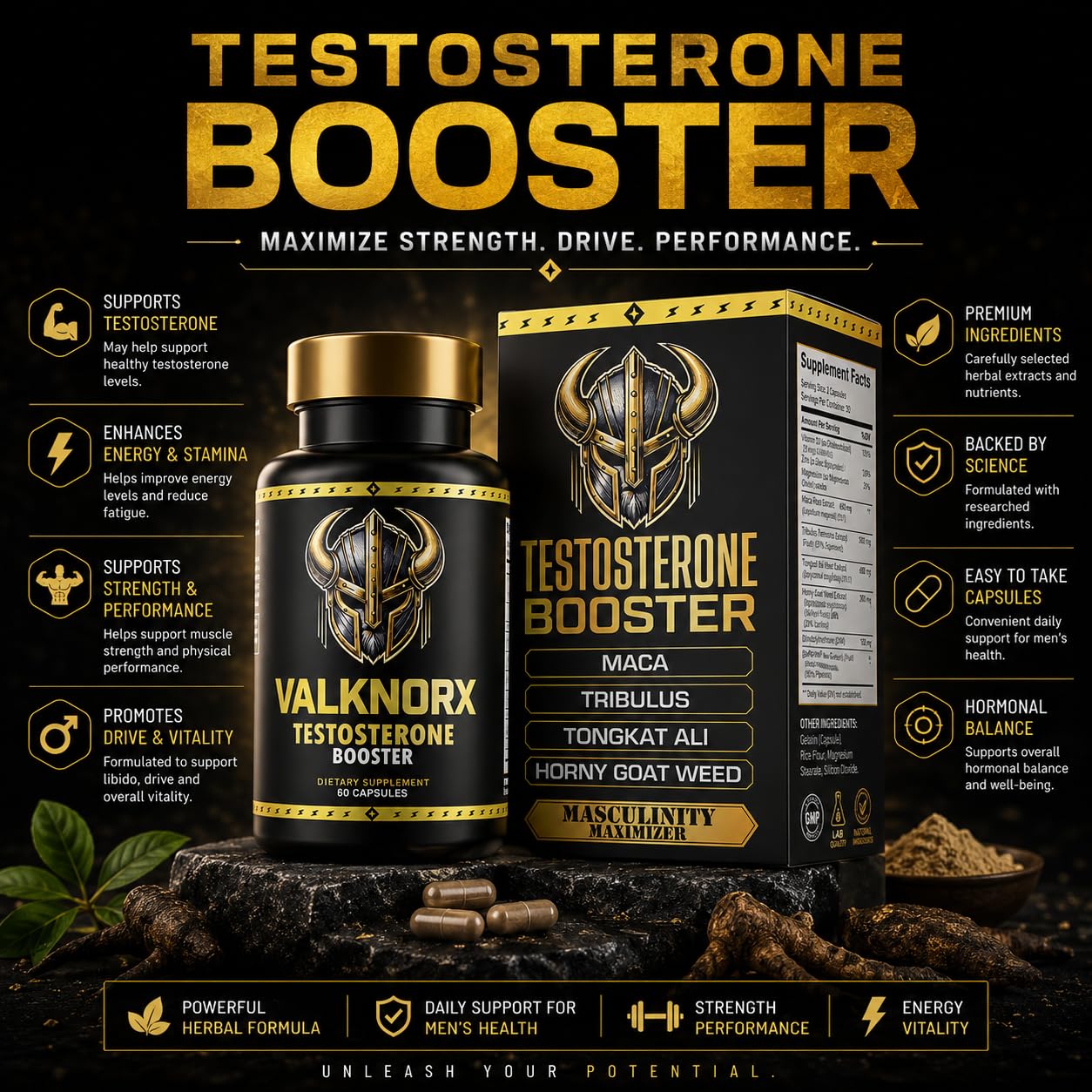VALKNORX frasco abierto con pastillas para una dosis diaria fácil